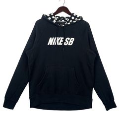 Vintage Nike Sb Polka Dot Hooded Sweatshirt Black White Panda Dunk SZ LARGE 