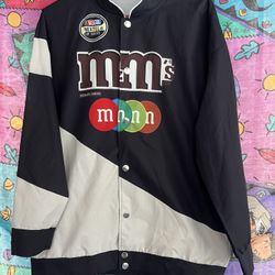 nascar jacket style racing shirt long sleeve button up size M