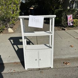 White Wicker Shelf
