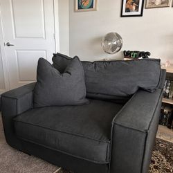 Ashley Furniture Navy Blue Armchair 