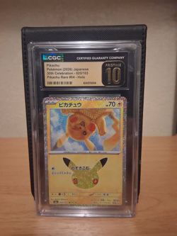 CGC 10 Pristine Pikachu Holo Japanese Pokémon Card