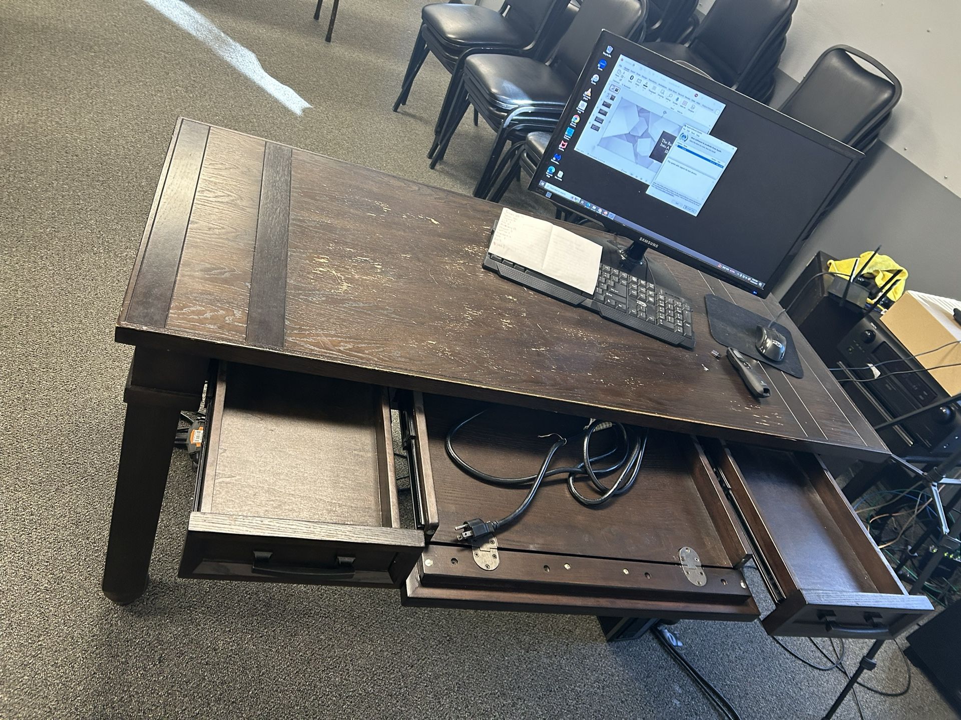 Wooden desk
