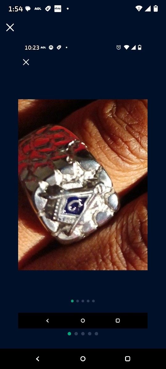 Men's Stainless Steel nugget Masonic ring. Sizes 11, 12 or 13. Fine jewelry at a great price. Only $30 each. Brand new. Firm on price!