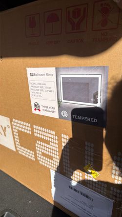 LED Bathroom Mirror 24x30 Tempered Glass