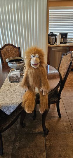 Puppet Monkey Faux Fur Ventriloquists 30" Silly Puppets / Collectible / Doll / Toy / Decorative / Man Cave / Gift / Unique / Decor / Figure / Plushie