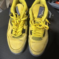 Air Jordan 4 Retro Lightning Thunder Tour Yellow Gold White