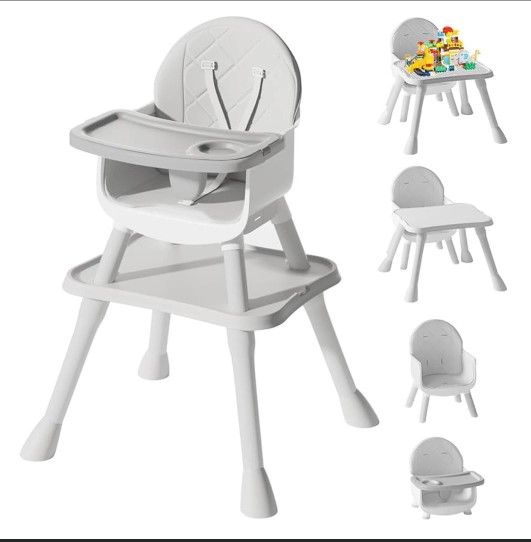 Baby Toddler High Chair 6 In 1/ Feeding Chair/ Silla Alta Para Bebe 6 En 1
