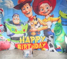 Toy Story Happy Birthday Party Backdrop