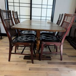 dining table and chairs
