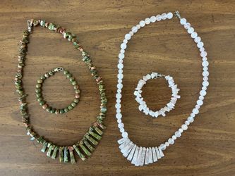 Handmade stone necklace/bracelet sets