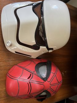 Spider man and star war masks
