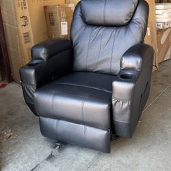 ROCKER SWIVEL MANUAL HEAT MASSAGE RECLINER 