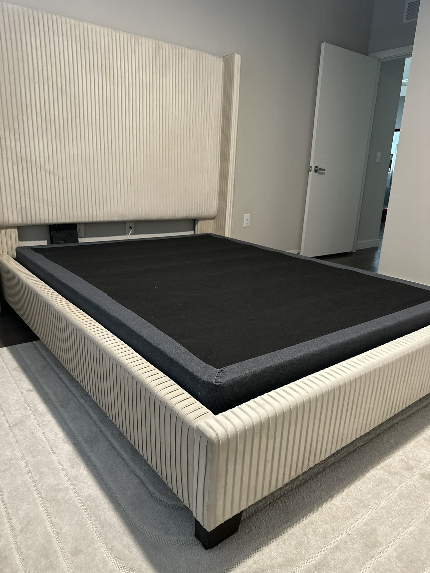 Suede Queen Headboard 3 Piece