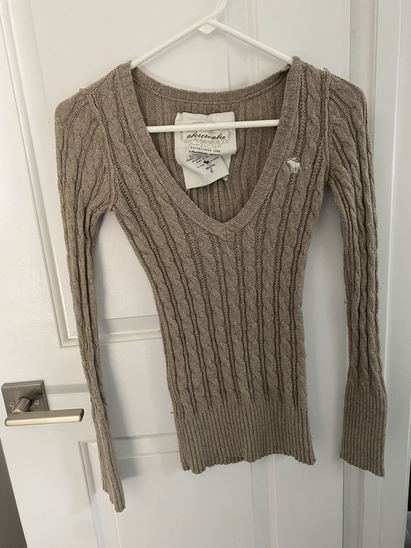 Vintage Abercrombie brown long sleeve shirt XS