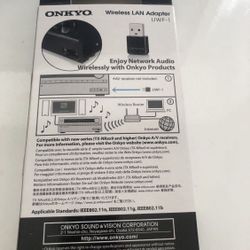 New But Open Box ONKYO Wireless Lan USB Adapter UWF-1