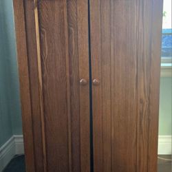 Media Cabinet, Solid Oak Wood