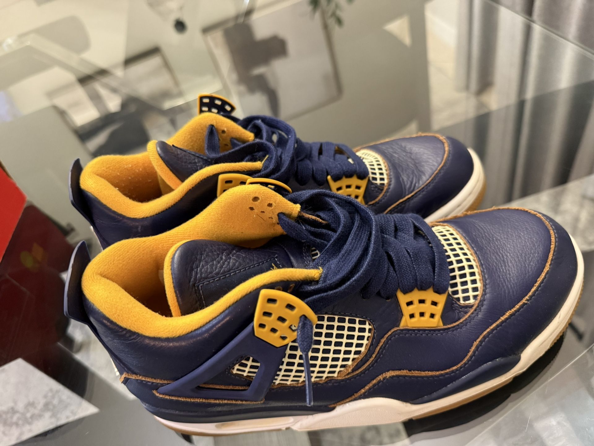 Jordan 4 Grey Blue Yellow Sale