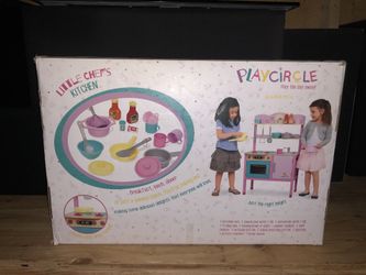 New in box girls Play Kitchen with utensils and food