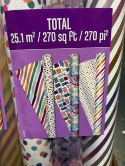 Costco Two Sides Wrap Paper Rolls Set 