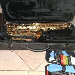 Alto Saxophone With Its Case