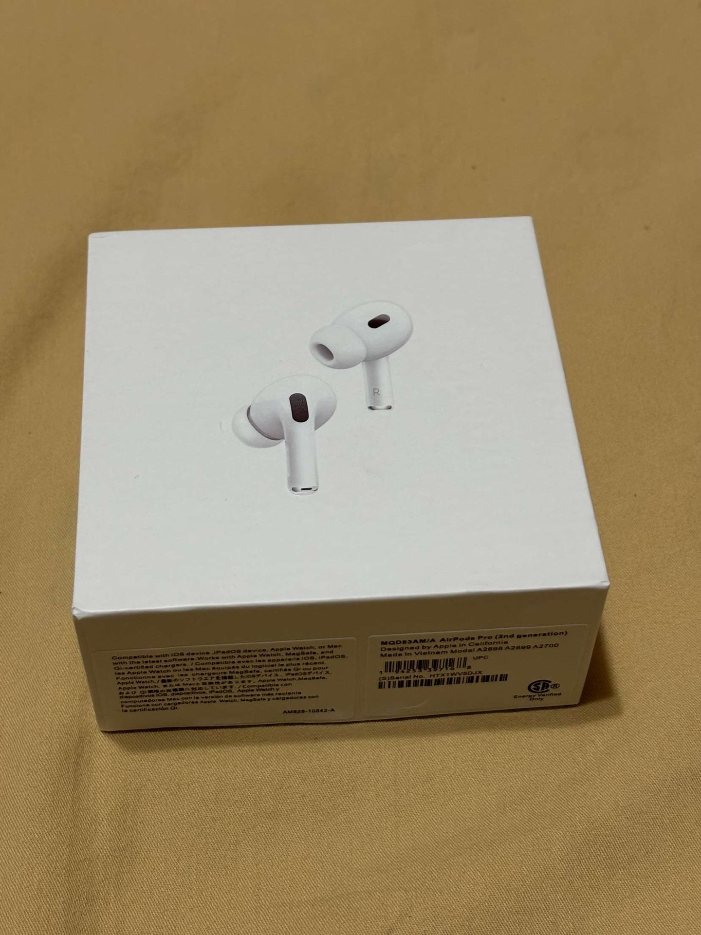 Apple AirPods Pro 2 Wireless Earbuds, Active Noise Cancellation, Hearing Aid Feature, Bluetooth Headphones, Transparency, Personalized Spatial Audio,