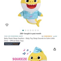 Baby Shark Sleep Soother - Baby Toy Sleep Sounds to Calm Little Ones - Official