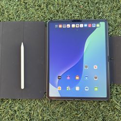 Ipad 12.9 (M2) + Apple Pencil 2 + Magnetic Case + Pitaka case + cable and charger.