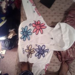 Cropped Y2K Flower Hoddie