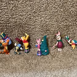 Hallmark lot of 6 Disney Winnie the Pooh Piglet Jiminey Cricket Tigger