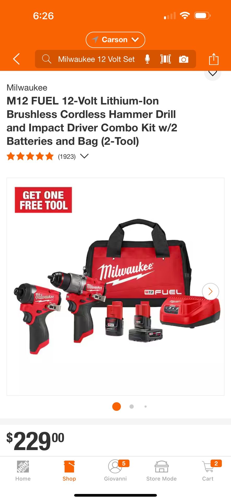 Milwaukee Drill Set