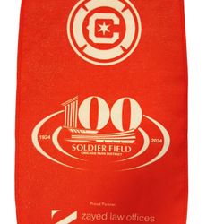 Chicago Fire FC Soldier Field 100 Years Commemorative Rally Towel SGA 10/19/2024