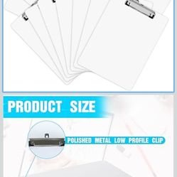 Dry Erase Clipboards, HERKKA 14 Pack Hardboard Office Whiteboard Clipboards Low Profile Clip Standard A4 Letter Size, ECO Friendly, Size 12.5 x 9 Inch