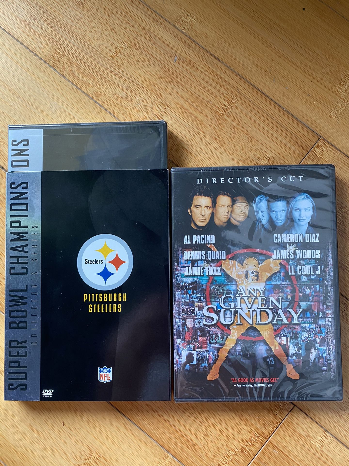 Pittsburgh Steelers Super Bowl Champions Collector’s Edition Brand New sealed DVD With Slip Cover + Oliver Stone ‘s Any Given Sunday W/ Al Pacino DVD
