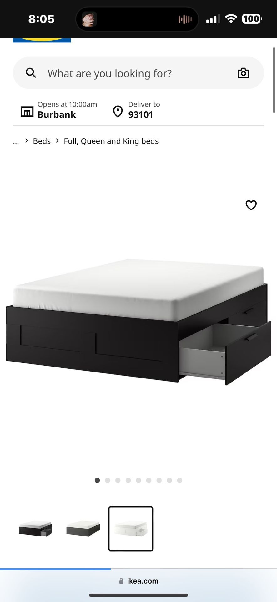 IKEA Bed frame With Storage 