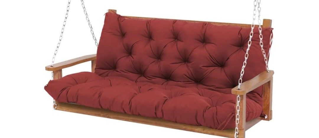 Durable Extra 5" Thick Waterproof Porch Swing Cushions Outdoor 60 inch