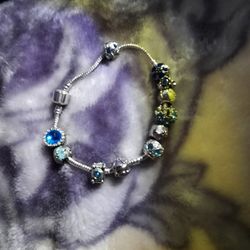 Sterling silver charm bracelet 