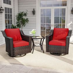 Patio Rocking Chairs Patio Swivel Chairs Brand New In The Box Patio Set 🆕🚛🚎