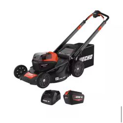 ECHO 56V 21 in. Cordless Battery Walk Behind Self-Propelled Lawn Mower with 5.0Ah Battery and Charger @359