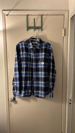 NWT GUESS Mens LS Flannel Shirt Size L