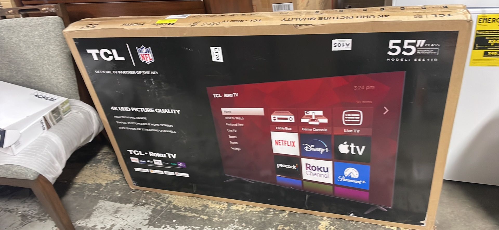TCL 55" Class 4-Series 4K UHD HDR Smart Roku TV - 55S41R (New)