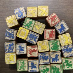 Vintage Toy Blocks 