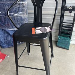 New Black Color Metal Indoor/ Outdoor Arm Chair Stool 