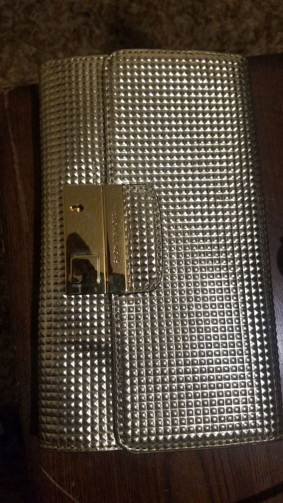 Michael Kors Gia Gold Clutch
