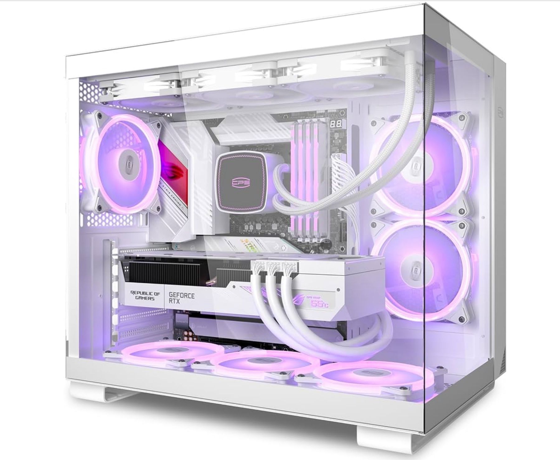 Mid Size ATX PC Case With Preinstalled RGB Fans