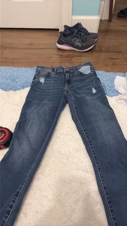 Height: 35  width: 14 inch blue jeans size 14