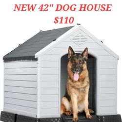 New In Box Xl Dog House Elevated Pet Shelter Dog Shade All Weather Dog Igloo Removable Roof Casa De Mascota  3 Sizes Available 