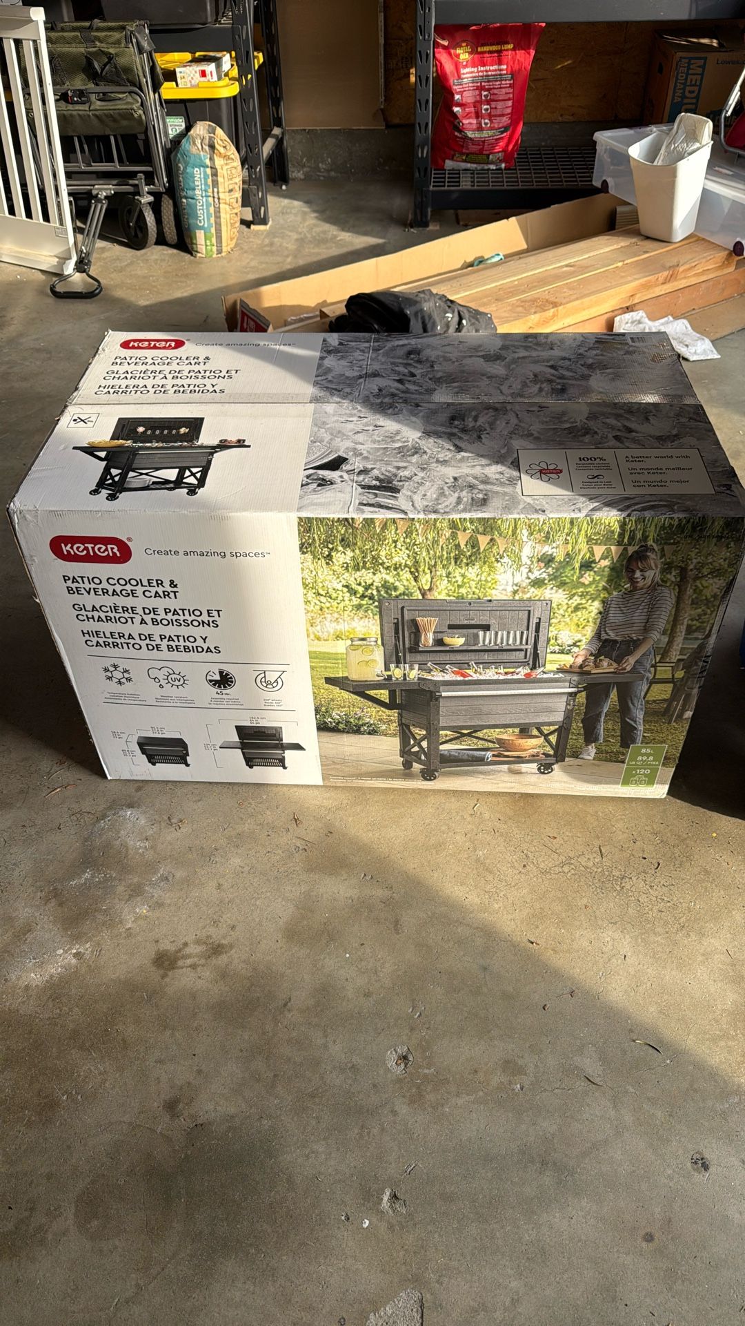 Patio Cooler And Beverage cart