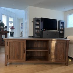 Modern Farmhouse Grooved 2 Door TV  Stand