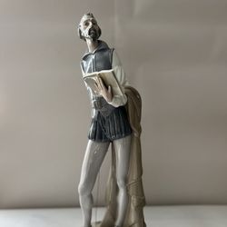NAO BY Lladro #305 Don Quixote Reading With Sword 14.5" Made in Spain