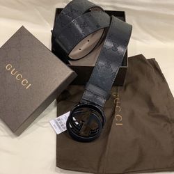 NWT Black Shiny Gucci Belt